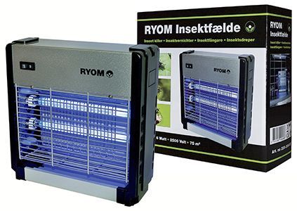Insektsfälla Ryom 75 m2 - Plast/aluminium, 2 x 6W