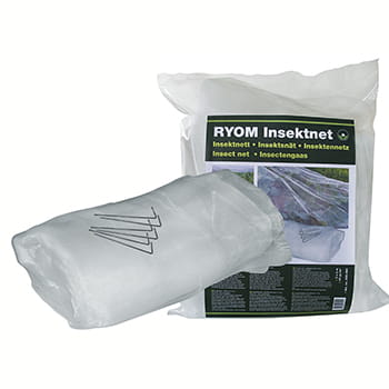 Insektsnät Ryom 2 x 5 m - Kålnät med 6 pinnar